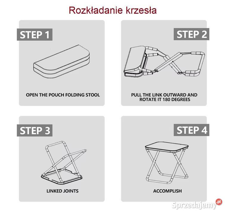 Krzesło Taboret Turystyczne Składane Udźwig 100 Sieradz