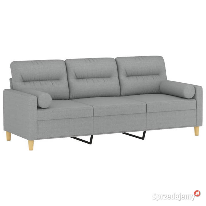 3osobowa sofa z poduszkami jasnoszara 180 Warszawa