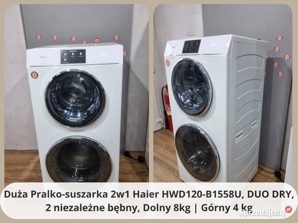 Duża Pralkosuszarka 2w1 Haier HWD120 2 bębny