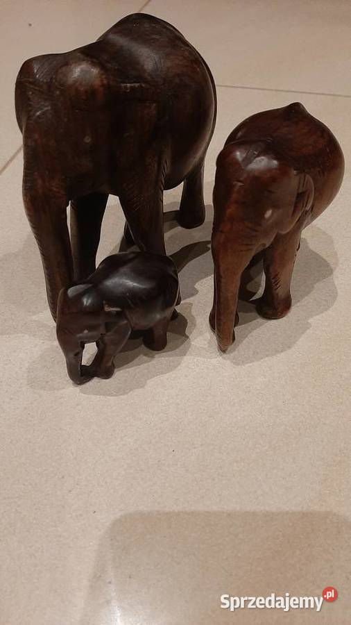 Drewniana Figurka Słoń 2 Stara Nowa Sól