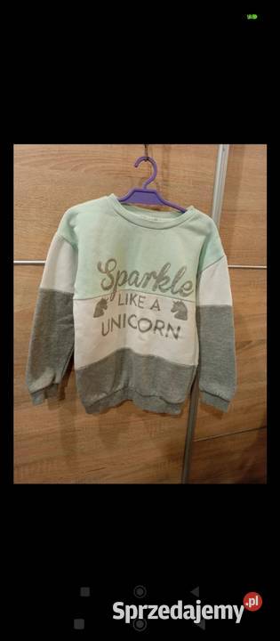 Bluza primark 122 67 lat jednorożec sparkle Biłgoraj