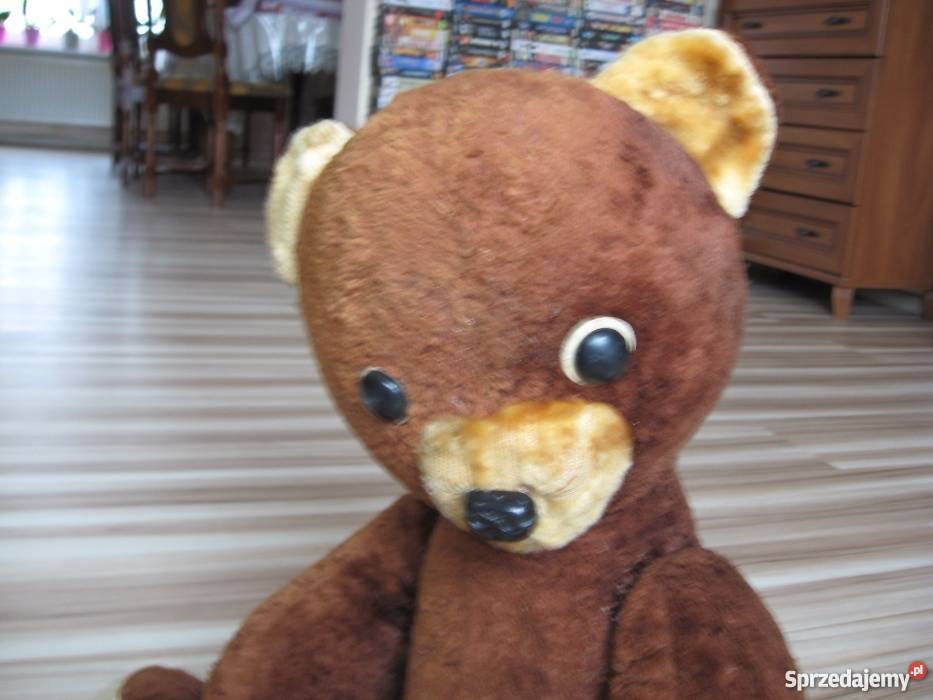 Stary zabytkowy Miś sianiak Ładny Stan 70 Grodziczno