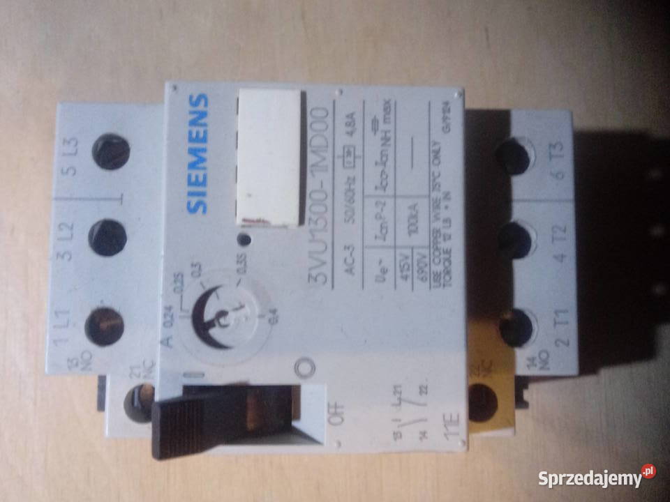 Wyłącznik Silnikowy SIEMENS 3VU13001MD00 Poznań