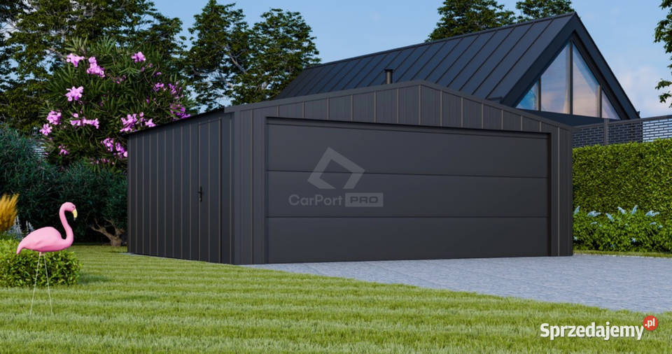 Garaż blaszany 6x4 rama segmentowa drzwi blacha Garaże i miejsca postojowe Toruń