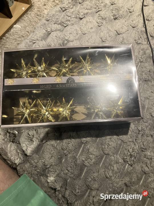 Girlanda LED 15 m 10 Gwiazdek Białe Złote Ciepła Kraków sprzedam
