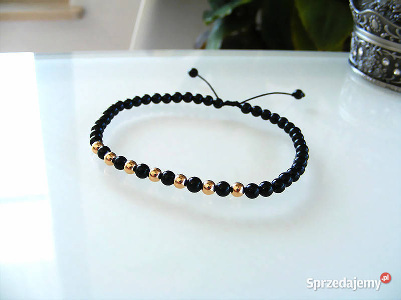 Bransoletka męska 7 grzechów 18k złoto turmalin łódzkie Aleksandrów Łódzki