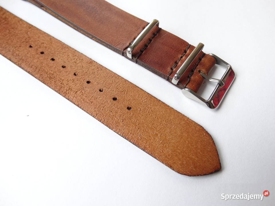 Pasek skórzany NATO do zegarka 20mm vintage hand Zegarki Gorzów Wielkopolski