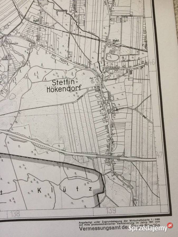 437 Kopia Niemieckiej Mapy Szczecin Zdroje