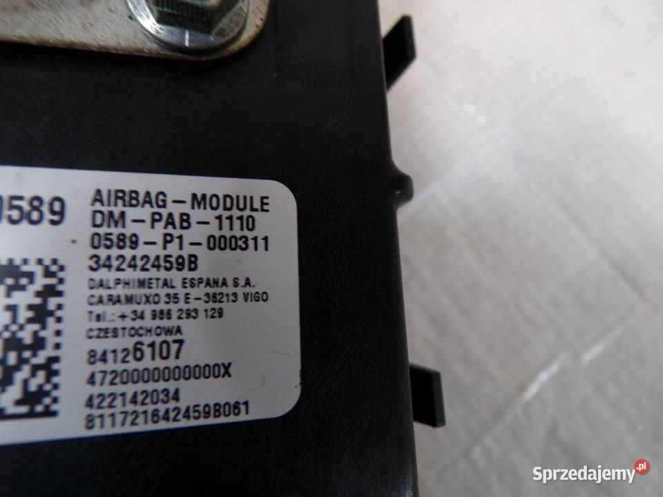 PODUSZKA AIRBAG PASAŻERA OPEL INSIGNIA B sprzedam