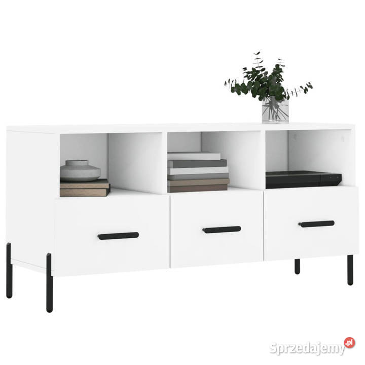 Szafka pod TV biała 102x36x50 materiał Warszawa