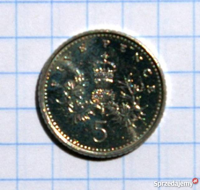 5 PENSÓW FIVE PENCE 2003 WIELKA BRYTANIA Piszczac
