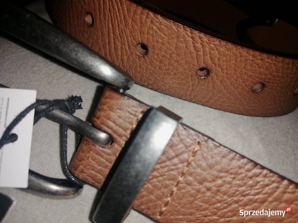 Nowy z metką SKÓRZANY pasek Z metalową klamrą I Paski