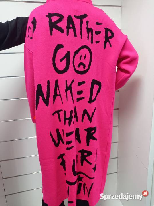 Kardigan z kapturem napisy rozmiar uniwersalny wielkopolskie Konin