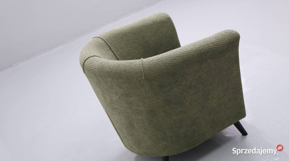 TEE WYGODNY FOTEL OKAZJA zielona tkanina