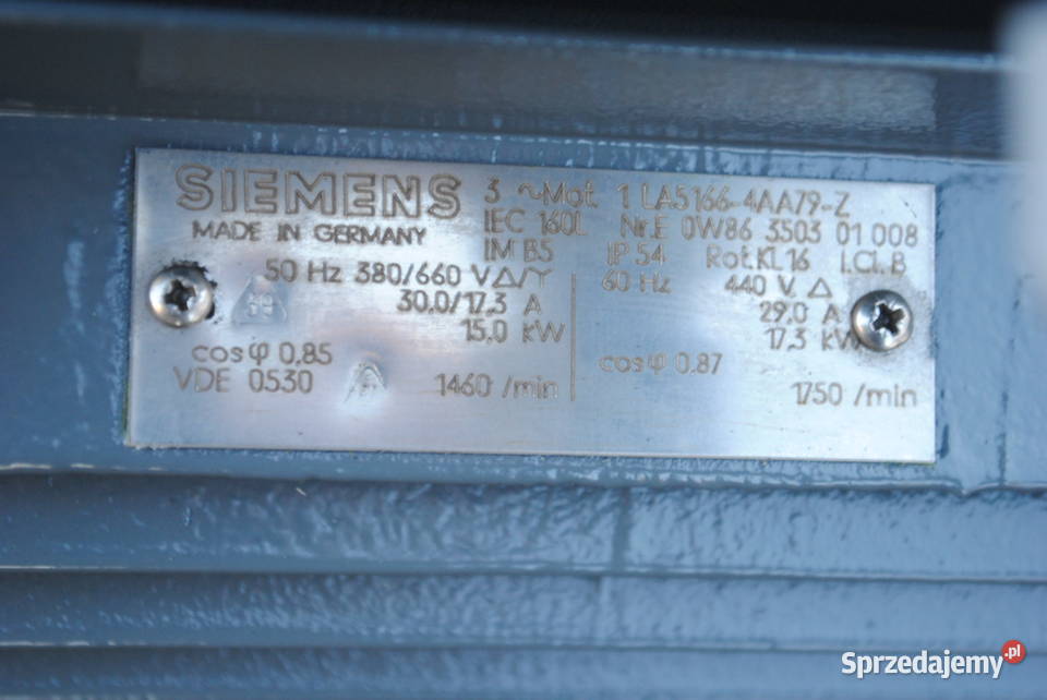 Silnik elektryczny kołnierzowy 15kw 1460obrmin Kargowa