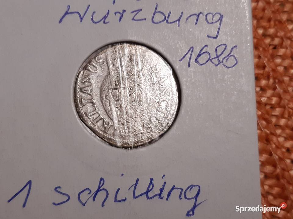 moneta srebrna Biskupstwa Wurzburg z 1686r podlaskie Łomża