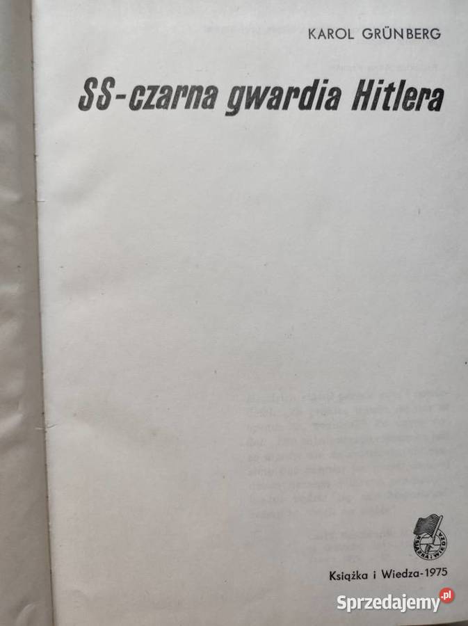 SSczarna gwardia Hitlera Karola Grnberg 1975 sprzedam