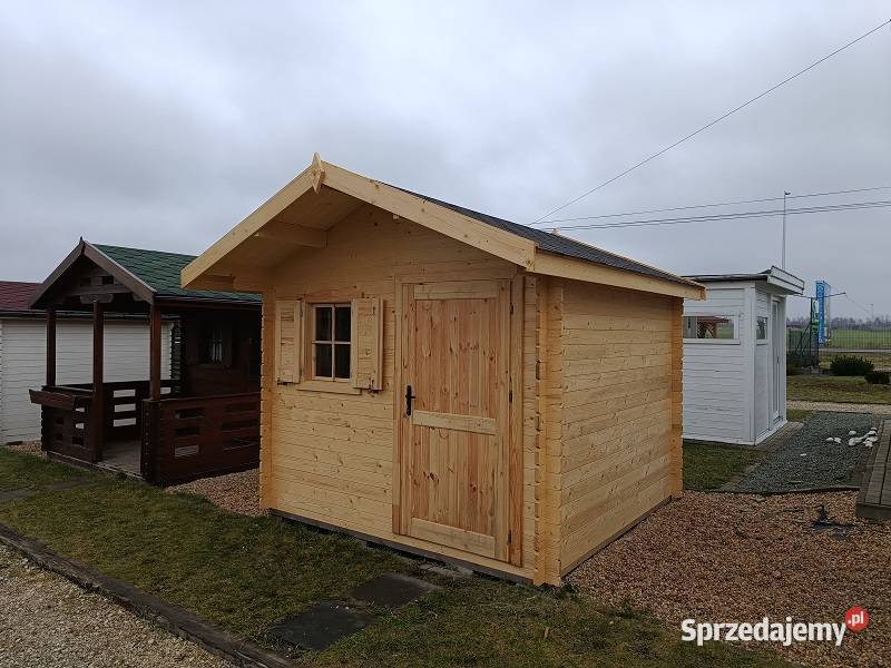 Domek drewniany 3x3 z balika 28mm ogrodowy Grześ Parzymiechy sprzedam