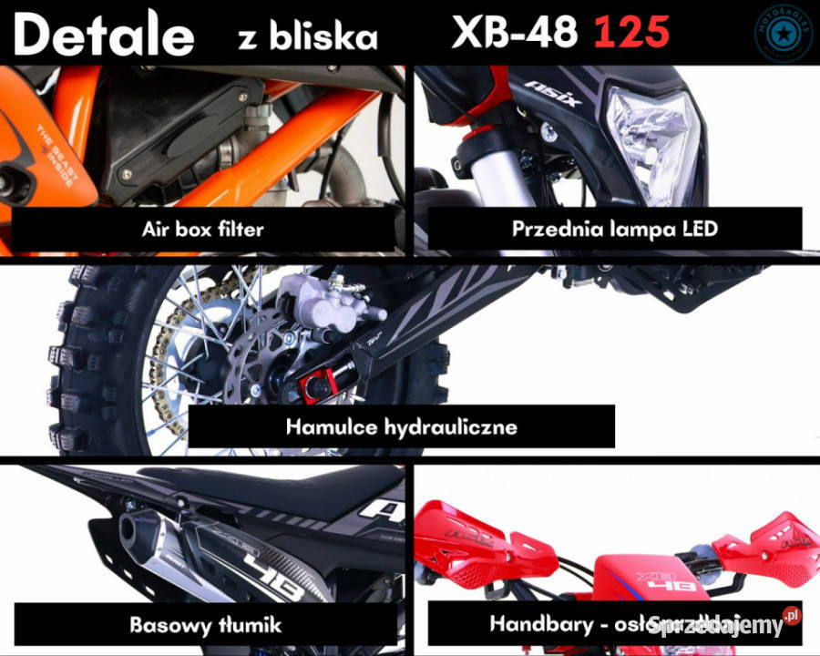 ASIX Inny Cross Asix XB48 125 Transport Raty pełny VAT Motoryzacja Stare Miasto