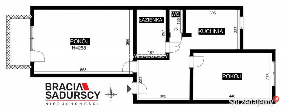 sprzedaży mieszkania 531m2 2 pokoje Kraków