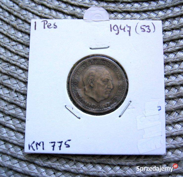 Hiszpania 1 Peseta 1947r W gwiazdce 53 Kalisz