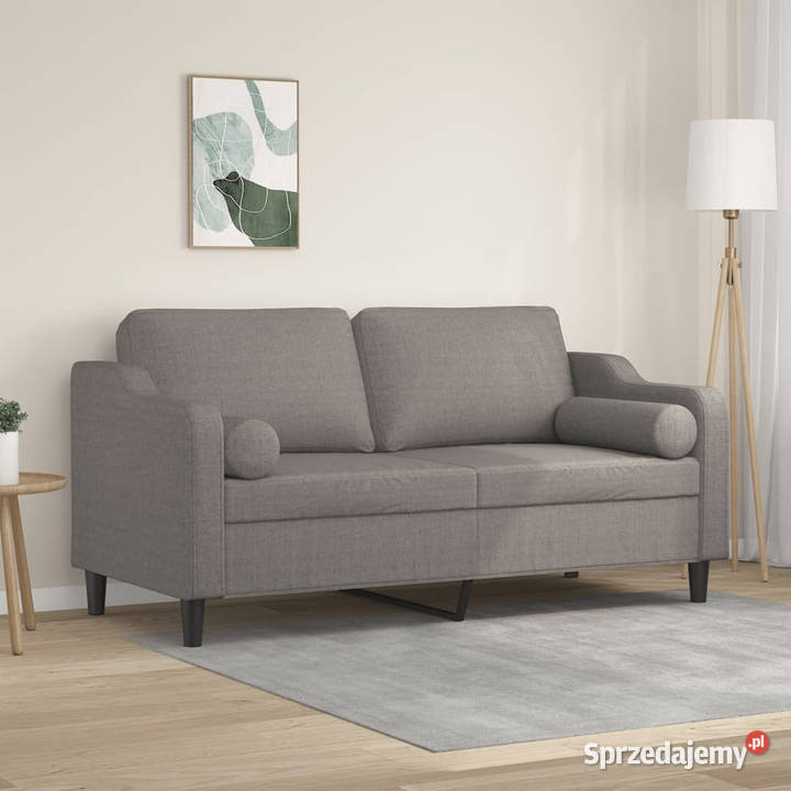 2osobowa sofa z poduszkami kolor taupe 140 mazowieckie Warszawa