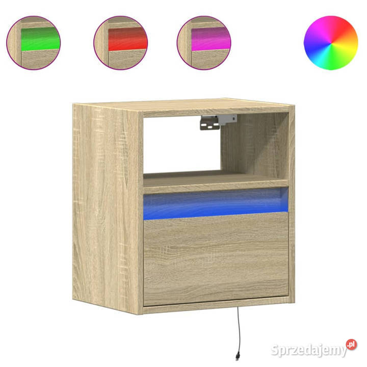 Ścienna szafka TV z LED dąb sonoma 41x31x45 RTV Warszawa sprzedam
