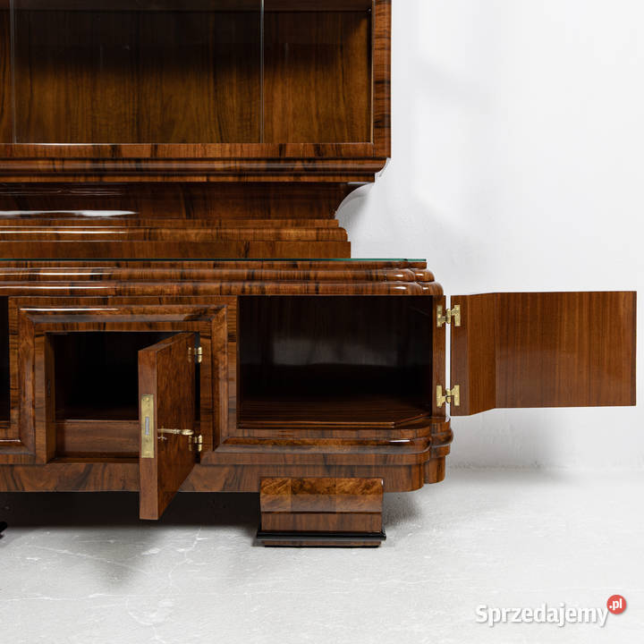 Witryna Serwantka Art Deco Orzech i Czeczota Swarzędz