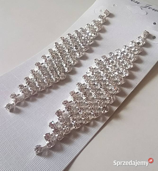 Kolczyki ślubne wieczorowe Łódź sprzedam