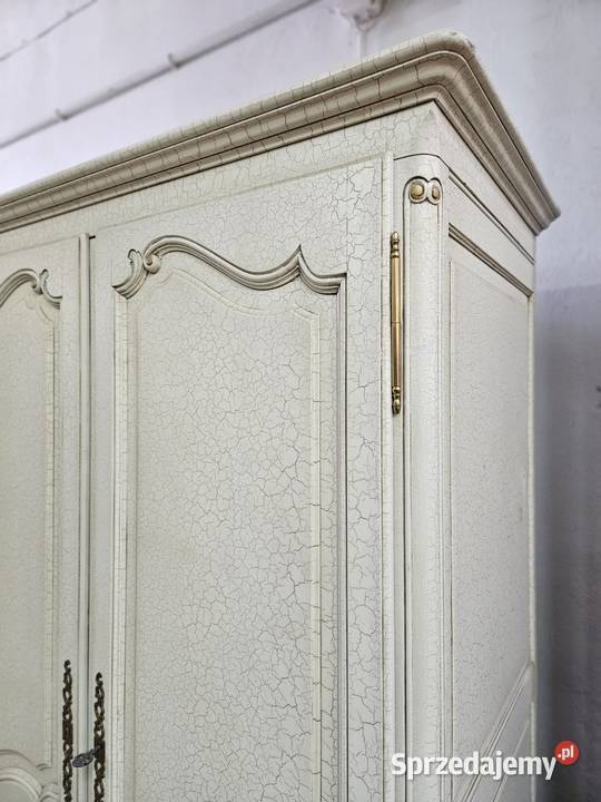 Duża francuska szafa Ludwikowska biała 300 Nowy Sącz