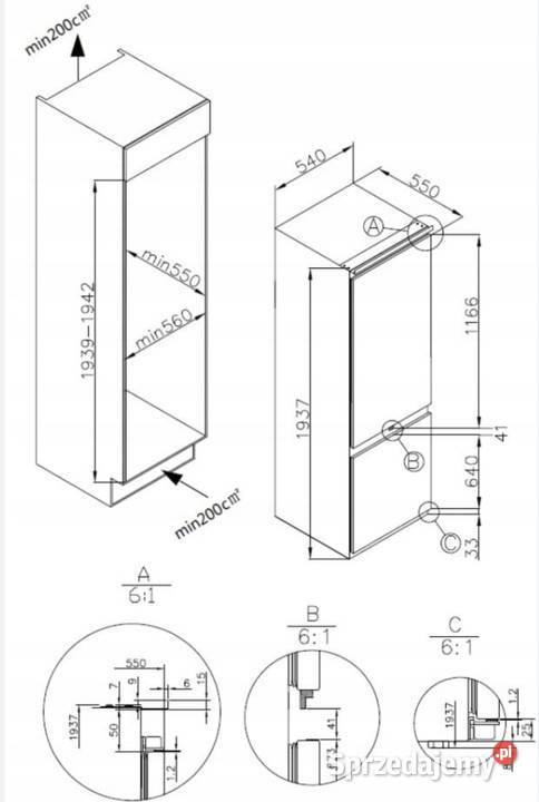 Amica BK340588 studio chłodziarko zamrażarka Brzeg