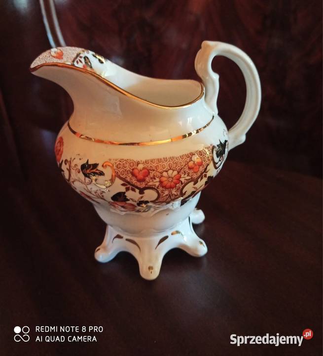 Spodek Stara porcelana z czarnymi i brązowymi Gdańsk