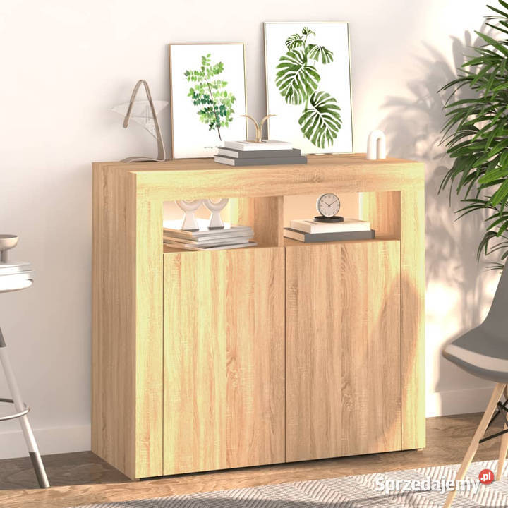 Szafka z oświetleniem LED dąb sonoma 80x35x75 Warszawa