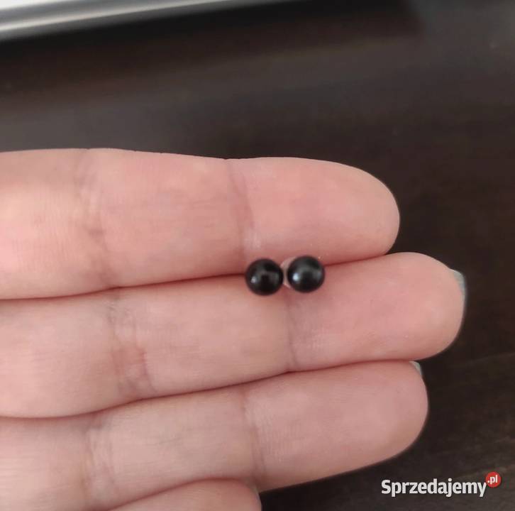 Kolczyki perełki czarne Ciechocinek