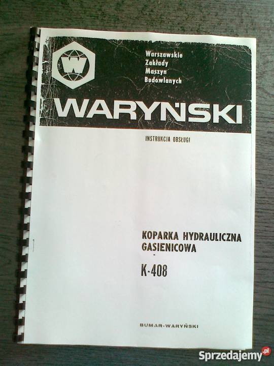 Instrukcja obsługi DTR koparka gąsienicowa Brzesko sprzedam