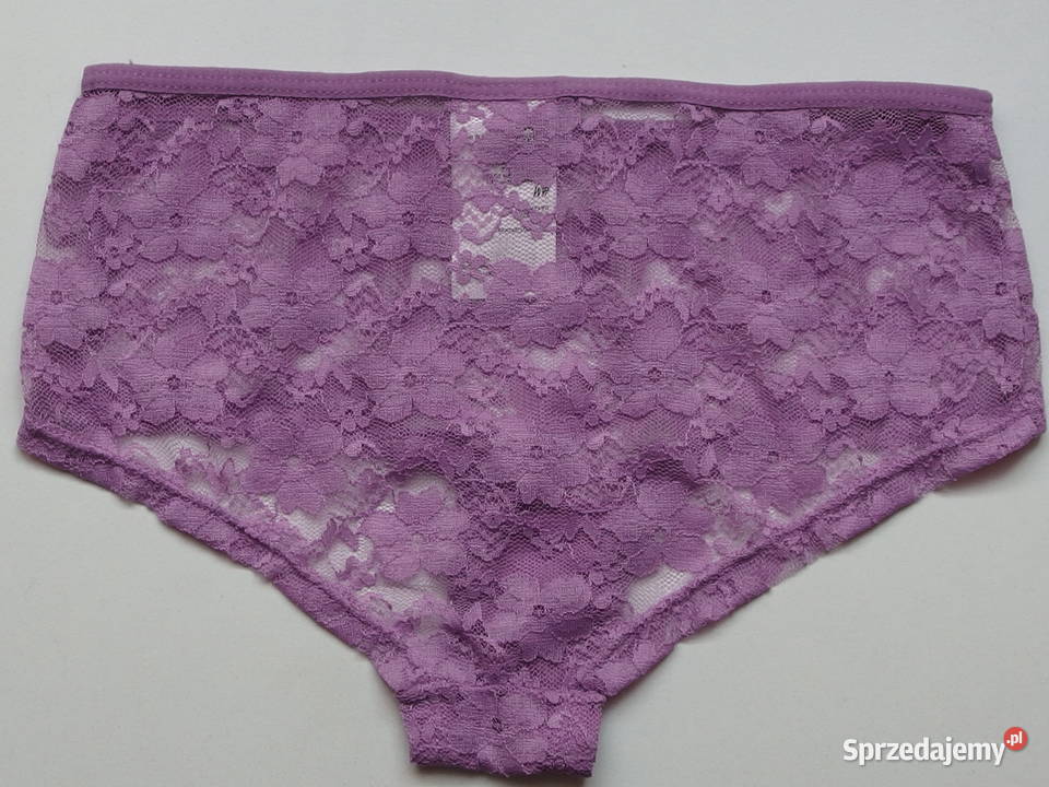 fioletowe koronkowe majtki figi Hm koronka xs 34 Bielizna damska Toruń