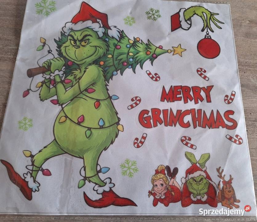 Naklejka świąteczna na okno szybę dekoracja wielkopolskie