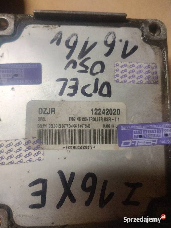 Sterowanik silnik opel 16 16v DZJR 12242020