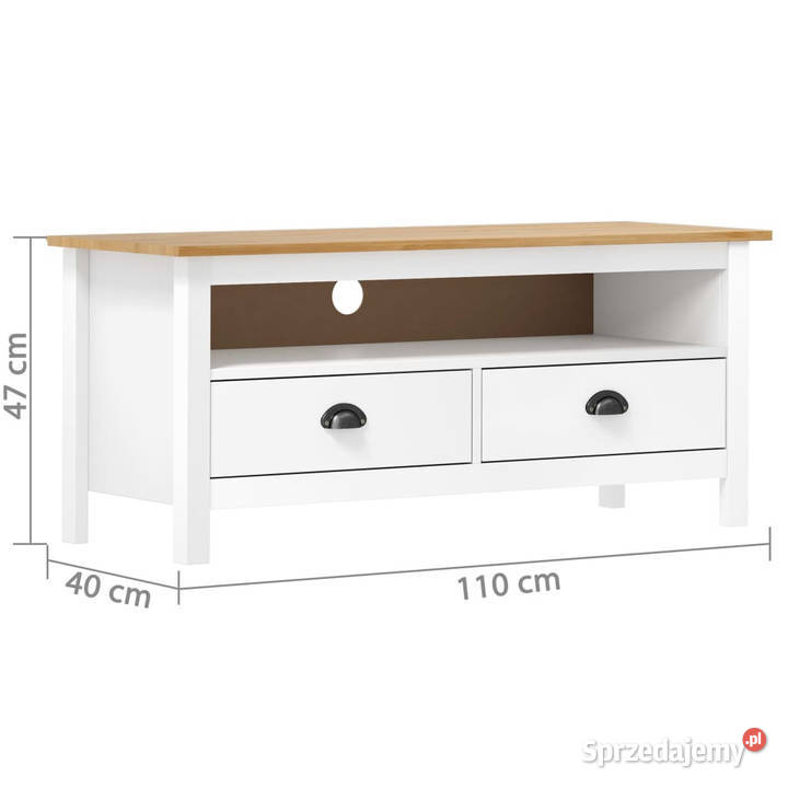 Szafka TV Hill biała 110x40x47 lite drewno Warszawa sprzedam