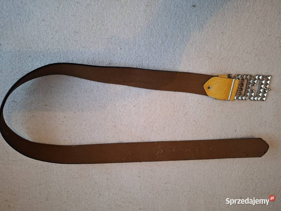 Pasek Damski Skórzany Do Spodni 4 Brązowy Klamra Łomża sprzedam
