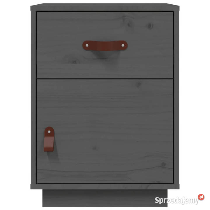 Szafka nocna szara 40x34x55 lite drewno sosnowe Warszawa