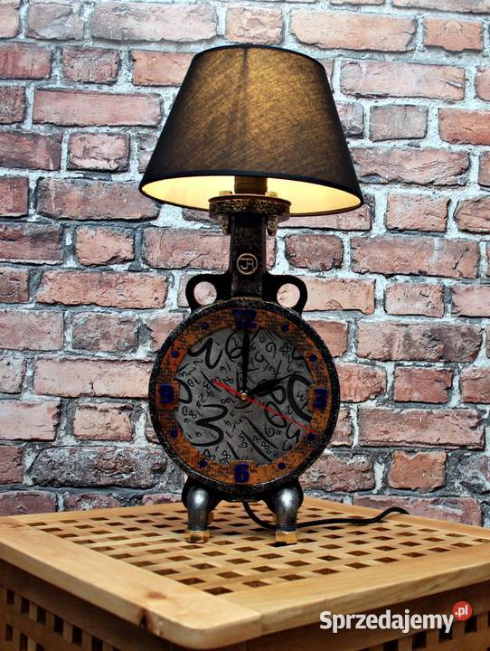 Lampa z zegarem Industrial Loft Patyna sprzedam