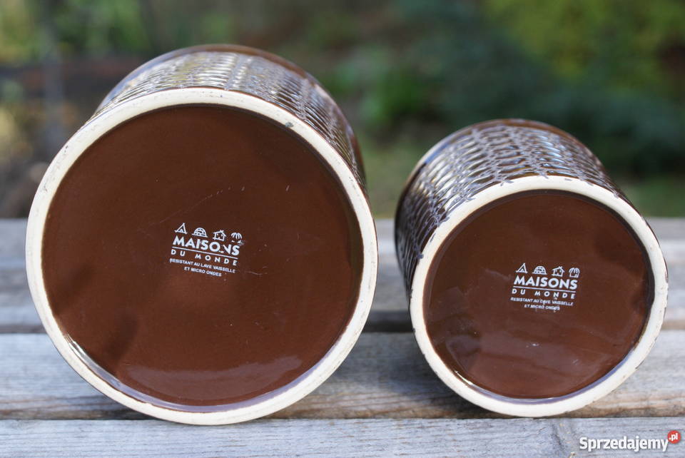 Ceramiczny wazon wazonik komplet 2