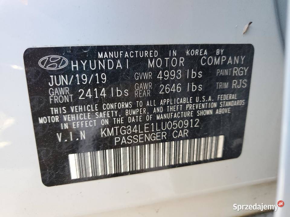 2019 GENESIS G70 PRESTIGE Częstochowa