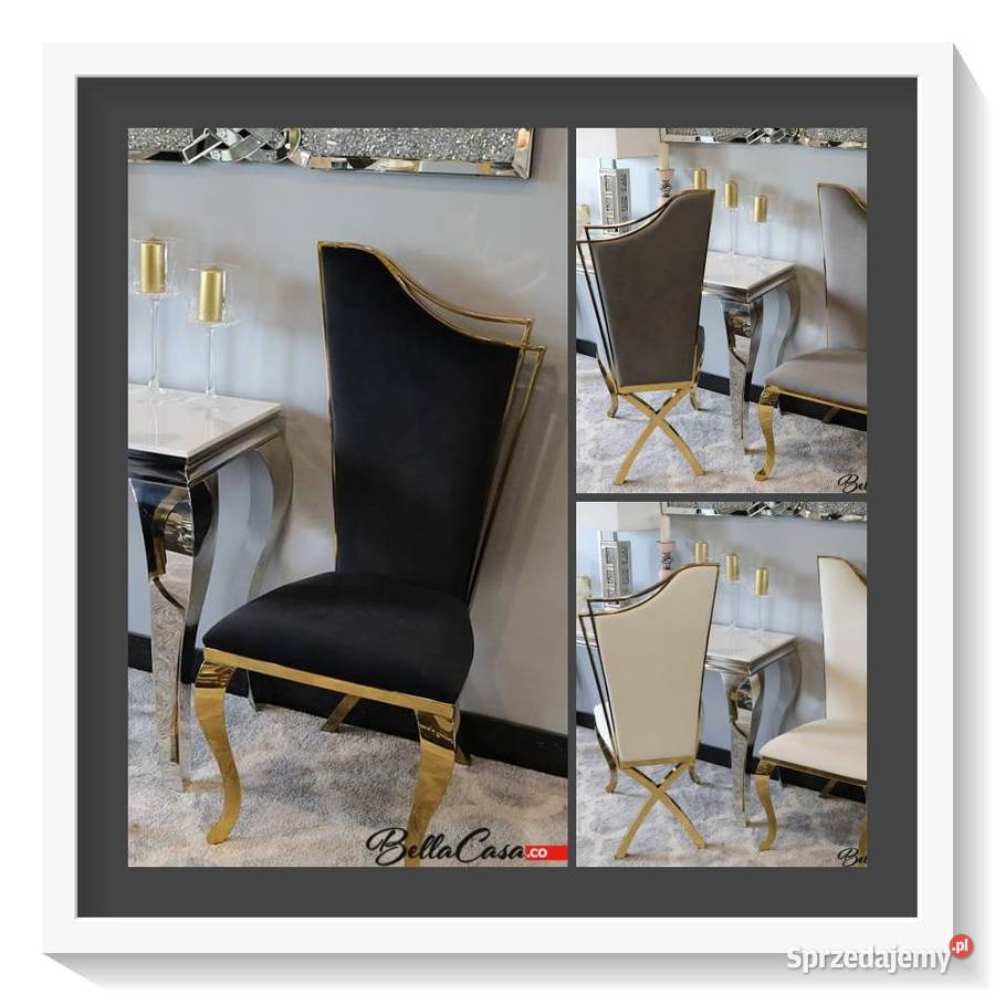 Krzesło glamour Queen Gold Jadalnia Salon mazowieckie Warszawa sprzedam