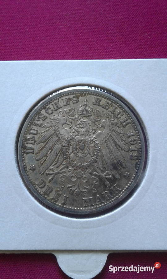 3 MarkiPrusy1912 rOkoło menniczaoryginał wielkopolskie Konin sprzedam
