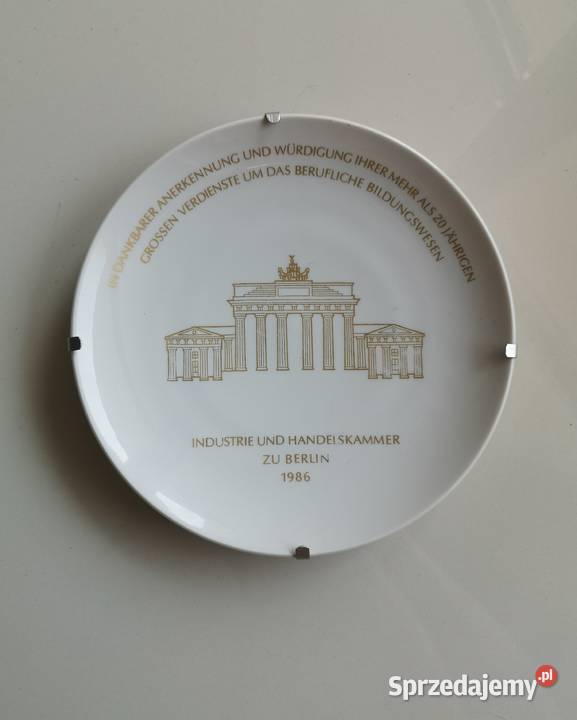 Talerz pamiątkowy Brama Brandenburska Toruń sprzedam