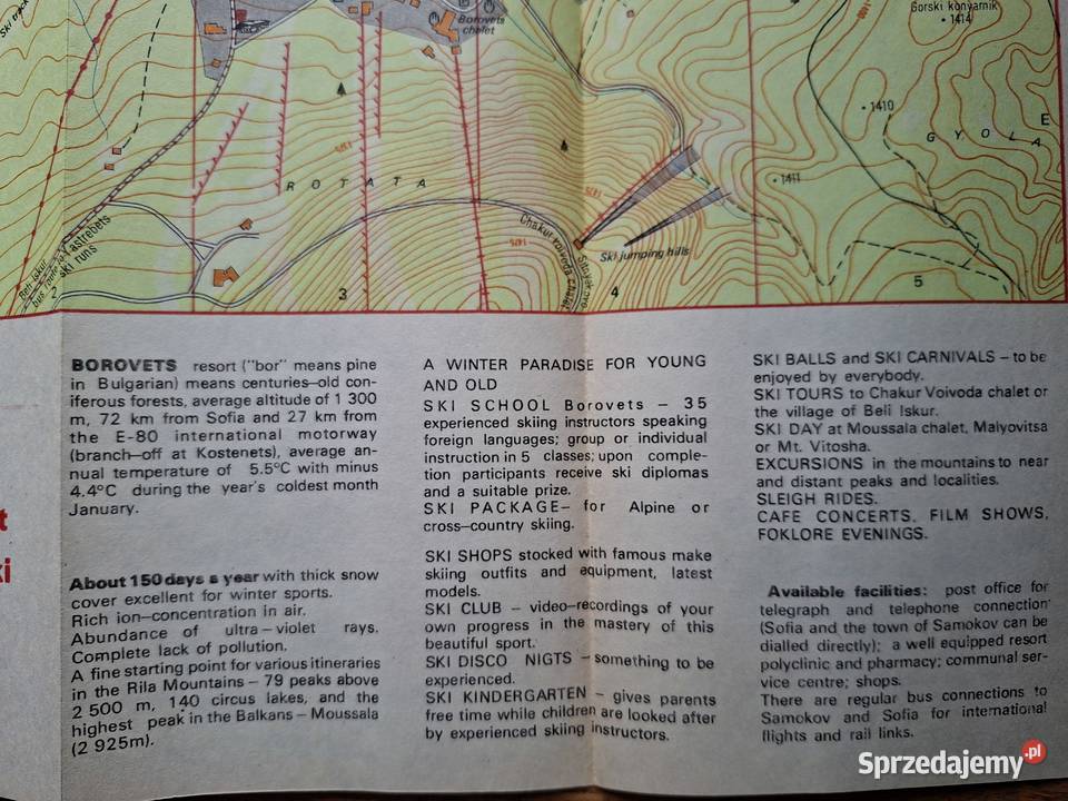 Bulgaria Borovets Bułgaria mapa miękka Kraków sprzedam