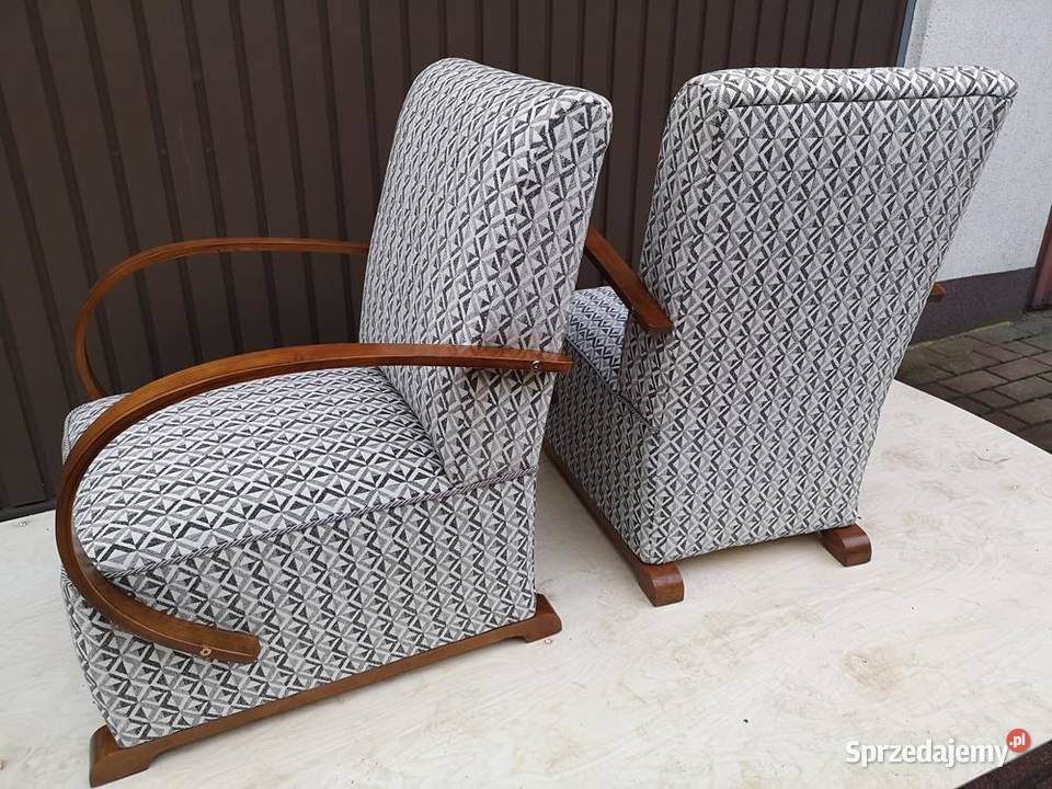 Para Foteli Stylu Art Deco Unikatowe Bujane Swarzędz