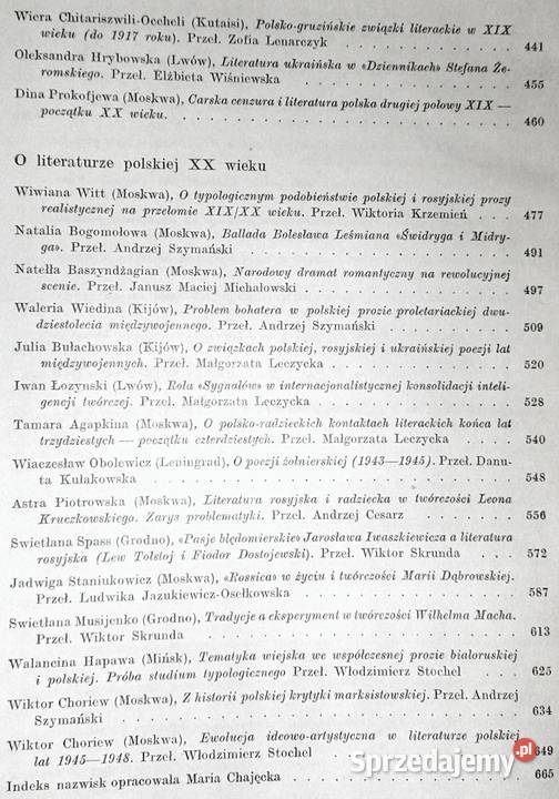 Polonistyka radziecka Literaturoznawstwo B